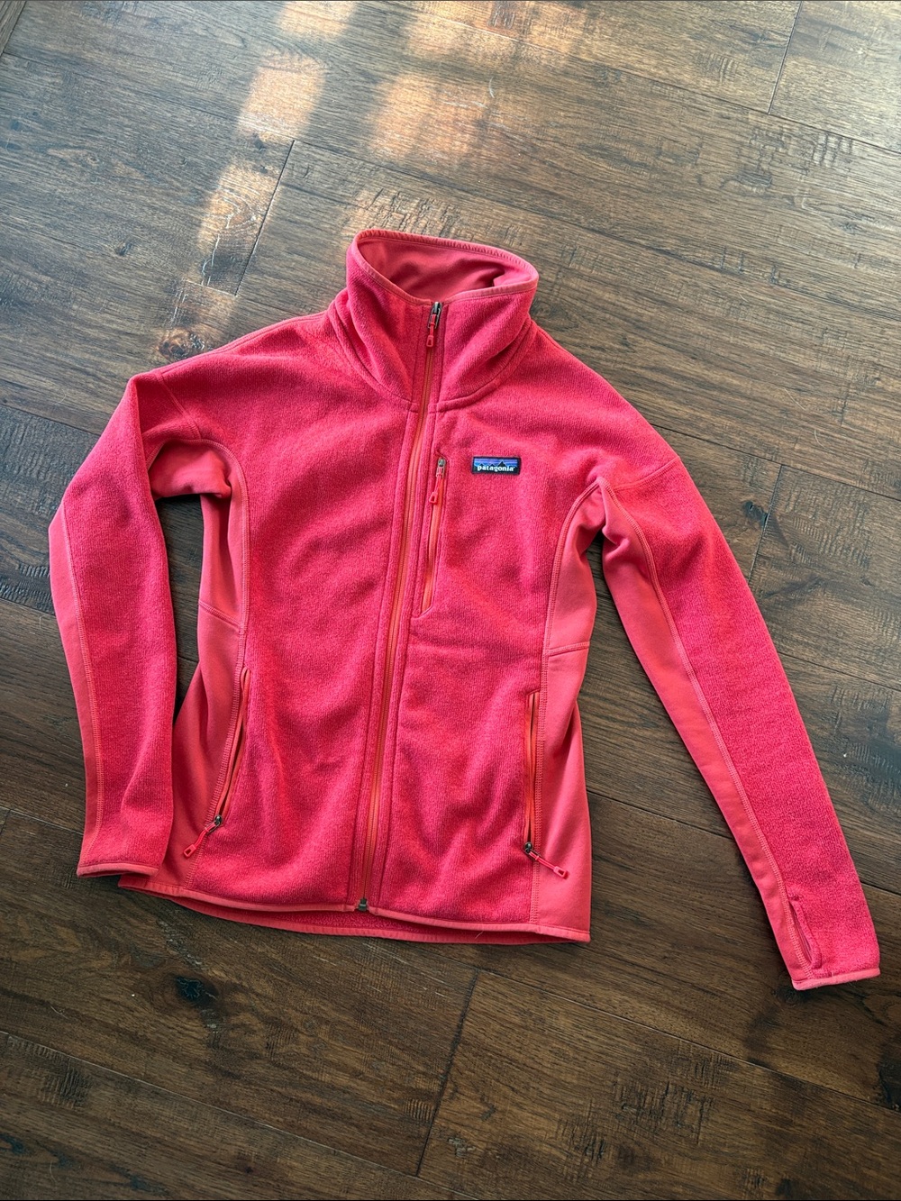 Patagonia Pink-Red Full-Zip Fleece Jacket